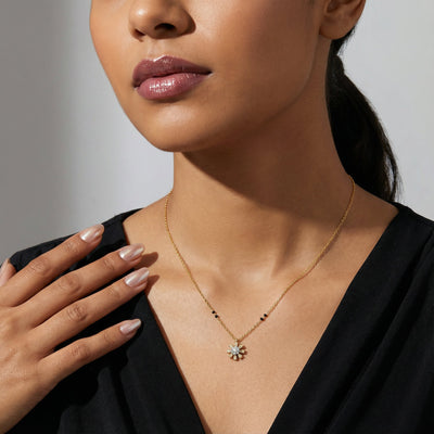 Petalburst Glow 9KT Gold Laboratory Grown Diamond Mangalsutra