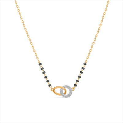 Sparkling Orbitlink 9KT Gold Laboratory Grown Diamond Mangalsutra