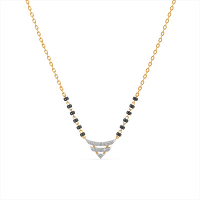 Softline Curve 9KT Gold Laboratory Grown Diamond Mangalsutra