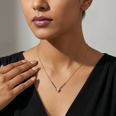 Bloomcore Petal 9KT Gold Laboratory Grown Diamond Mangalsutra