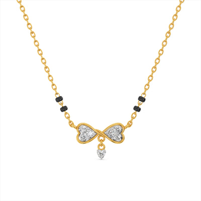 Sacred Heart 9KT Gold Laboratory Grown Diamond Mangalsutra