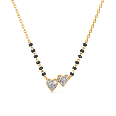 True Heart Link 9KT Gold Laboratory Grown Diamond Mangalsutra