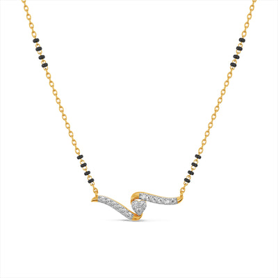 Pure Form Heart 9KT Gold Laboratory Grown Diamond Mangalsutra