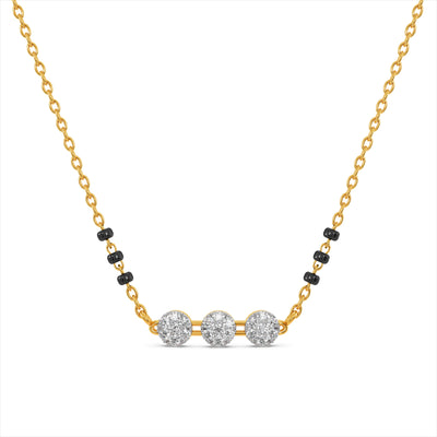 Axiom 9KT Gold Laboratory Grown Diamond Mangalsutra