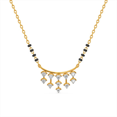 Luna Grid 9KT Gold Laboratory Grown Diamond Mangalsutra