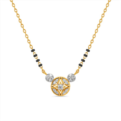 Astra Bloom 9KT Gold Laboratory Grown Diamond Mangalsutra