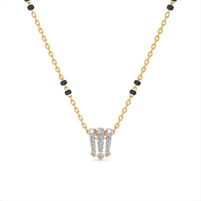 Spark Stack 9KT Gold Laboratory Grown Diamond Mangalsutra