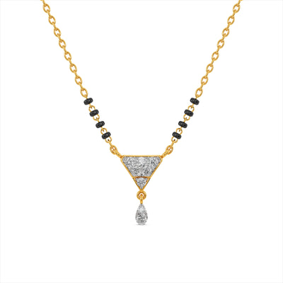 Elara Flow 9KT Gold Laboratory Grown Diamond Mangalsutra