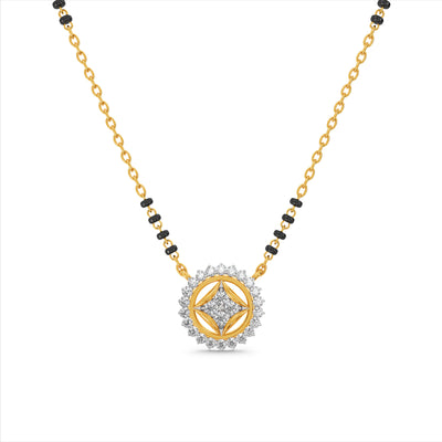 Azure Guard 9KT Gold Laboratory Grown Diamond Mangalsutra