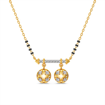 Sera Duet 9KT Gold Laboratory Grown Diamond Mangalsutra