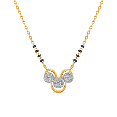 Pure Glow 9KT Gold Laboratory Grown Diamond Mangalsutra