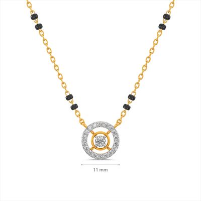 Classic Bunch 9KT Gold Laboratory Grown Diamond Mangalsutra