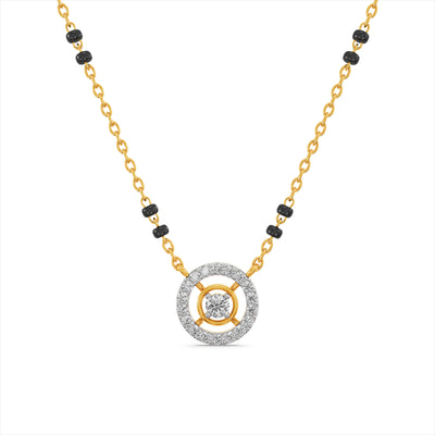 Classic Bunch 9KT Gold Laboratory Grown Diamond Mangalsutra