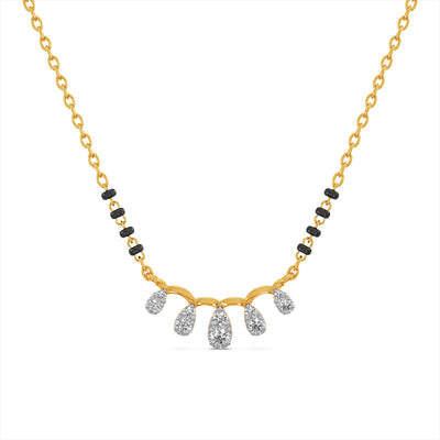 Muse Curve 9KT Gold Laboratory Grown Diamond Mangalsutra