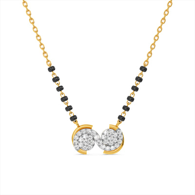 Swirl Break 9KT Gold Laboratory Grown Diamond Mangalsutra