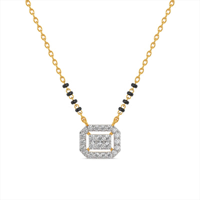 Hexa Duet 9KT Gold Laboratory Grown Diamond Mangalsutra