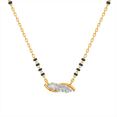 Subtle Elegant 9KT Gold Laboratory Grown Diamond Mangalsutra