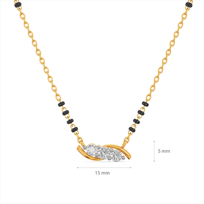 Subtle Elegant 9KT Gold Laboratory Grown Diamond Mangalsutra
