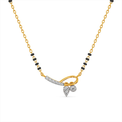 Artisanal 9KT Gold Laboratory Grown Diamond Mangalsutra