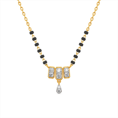 Modern Octa 9KT Gold Laboratory Grown Diamond Mangalsutra