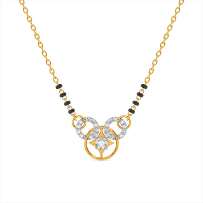Vritika 9KT Gold Laboratory Grown Diamond Mangalsutra