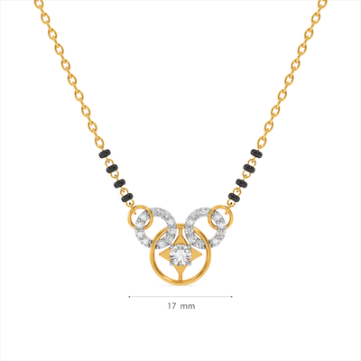 Vritika 9KT Gold Laboratory Grown Diamond Mangalsutra