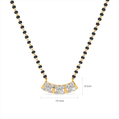 Ishita 9KT Gold Laboratory Grown Diamond Mangalsutra