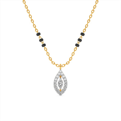 Petal Drop 9KT Gold Laboratory Grown Diamond Mangalsutra