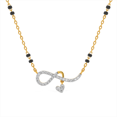 Eternal Love Knot 9KT Gold Laboratory Grown Diamond Mangalsutra