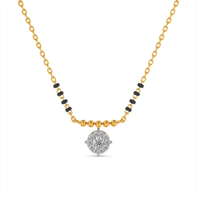 Aashvi 9KT Gold Laboratory Grown Diamond Mangalsutra