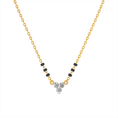 Dainty Bloom 9KT Gold Laboratory Grown Diamond Mangalsutra