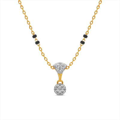Minimal Drop 9KT Laboratory Grown Diamond Mangalsutra
