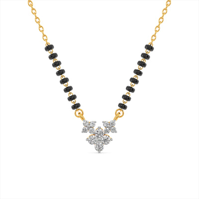 Dainty Flower 9KT Gold Laboratory Grown Diamond Manglsutra