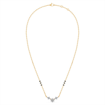 Floral Love 9KT Gold Laboratory Grown Diamond Mangalsutra