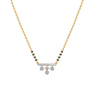 Crown 9KT Gold Laboratory Grown Diamond Mangalsutra
