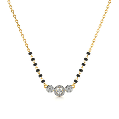 Eternal Vows Circle 9KT Gold Laboratory Grown Diamond Mangalsutra