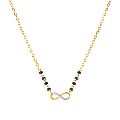 Endless Love Infinity 9KT Gold Laboratory Grown Diamond Mangalsutra