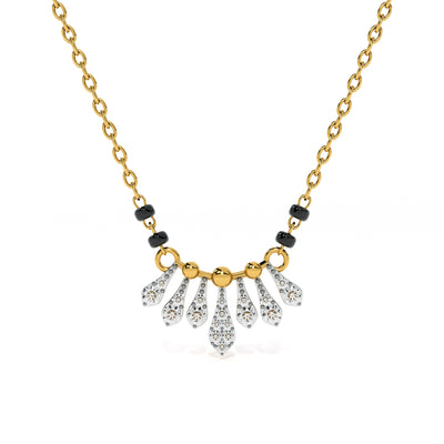 Falling Grace 9KT Gold Laboratory Grown Diamond Mangalsutra