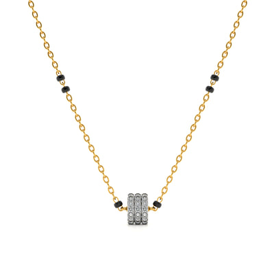 Lattice Gleam 9KT Gold Laboratory Grown Diamond Mangalsutra