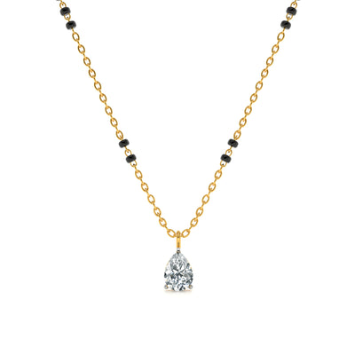 Dewlight Drop 9KT Gold Laboratory Grown Diamond Mangalsutra