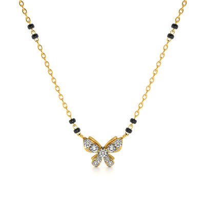 Wings of Grace 9KT Gold Laboratory Grown Diamond Mangalsutra