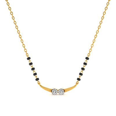 Couplet Charm Arc 9KT Gold Laboratory Grown Diamond Mangalsutra