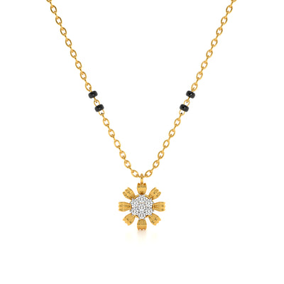 Petalburst Glow 9KT Gold Laboratory Grown Diamond Mangalsutra
