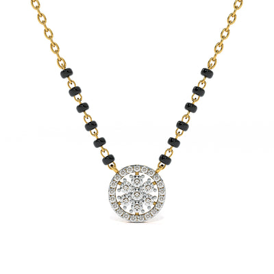 Sunflare Halo 9KT Gold Laboratory Grown Diamond Mangalsutra