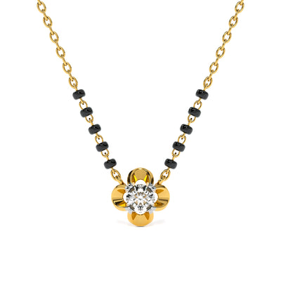 Bloomcore Petal 9KT Gold Laboratory Grown Diamond Mangalsutra