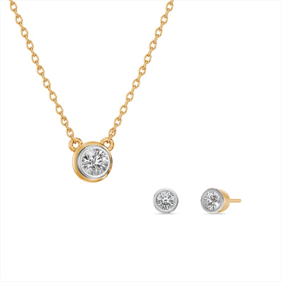 Classic Solitaire 9KT Gold Laboratory Grown Diamond Set