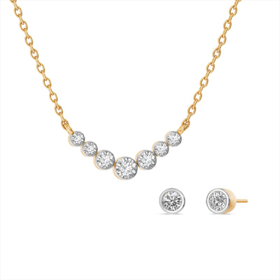 Stepping Stone 9KT Gold Laboratory Grown Diamond Set