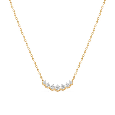 Lustre Flow Bead 9KT Gold Laboratory Grown Diamond Necklace