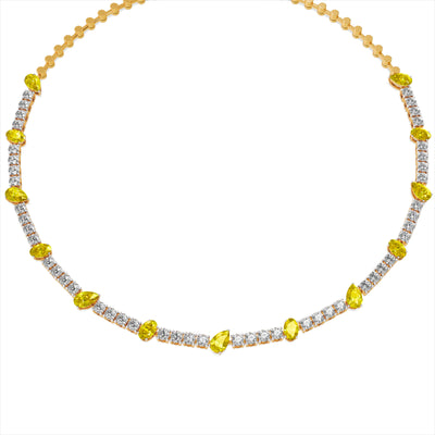 Eloria Yellow Gem 9KT Gold Laboratory Grown Diamond Necklace