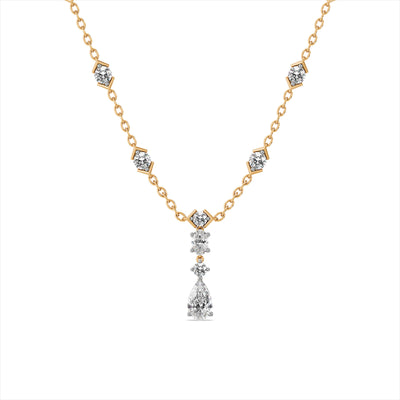 Luminous 9KT Gold Laboratory Grown Diamond Necklace